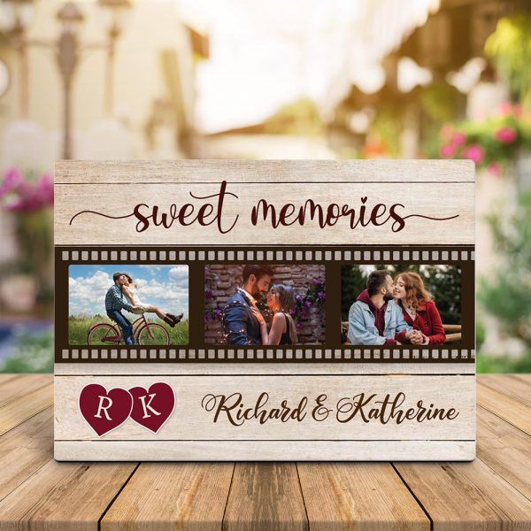 Personalized Anniversary Gift For Couple Plaque Sweet Memories