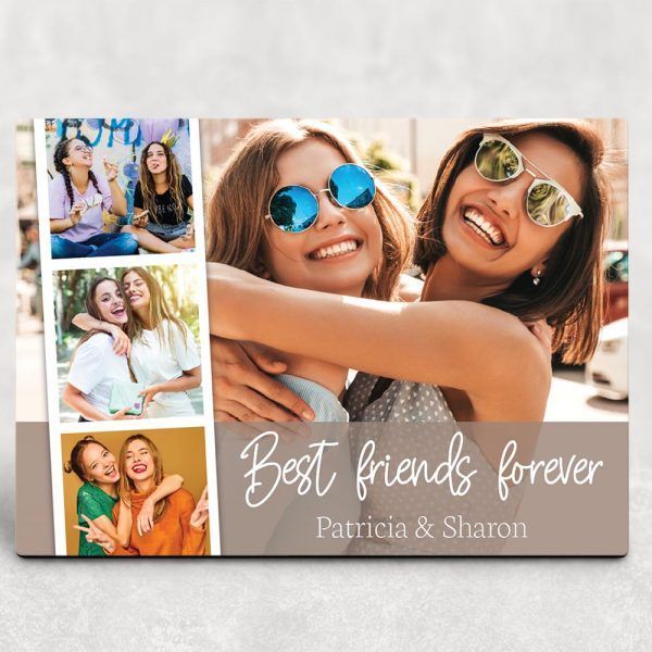 Best Friends Forever Custom Photo Collage Desktop Plaque
