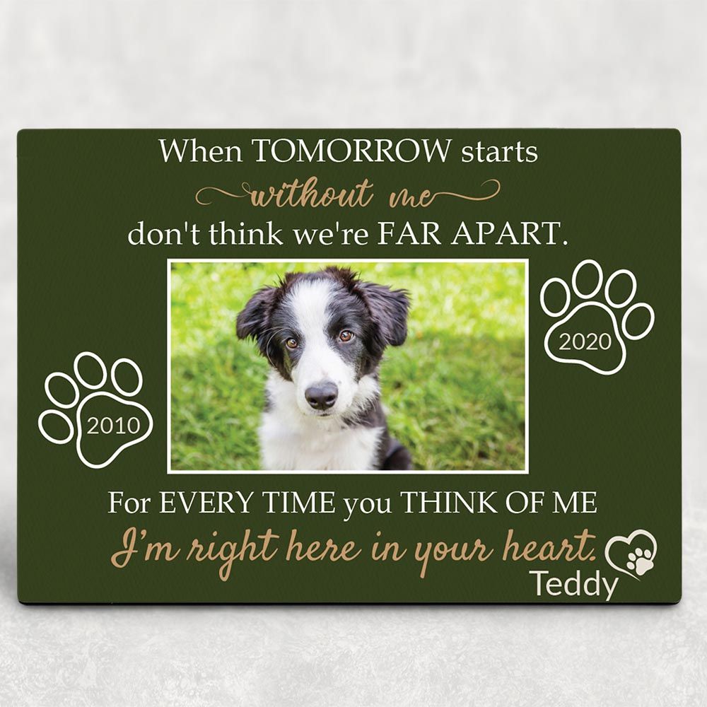 When Tomorrow Starts Without Me â€“ Pet Memorial Plaque PAN
