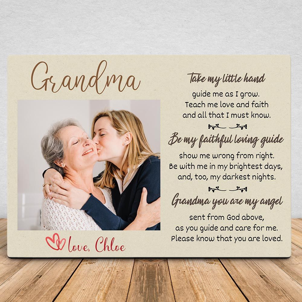 Grandma Desktop Photo Plaque with Poem