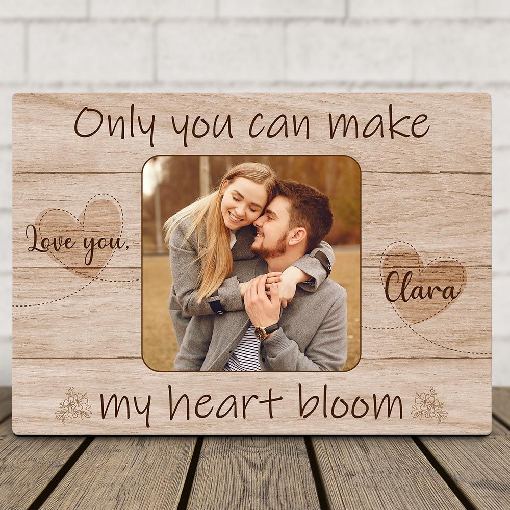 Personalized Gift For Couple Desktop Plaque Only You Can Make My Heart Bloom