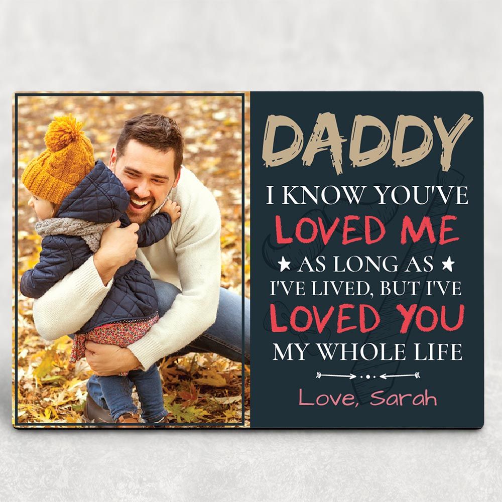 Gifts For Dad  Daddy Iâ€™ve Loved You My Whole Life Custom Photo Plaque