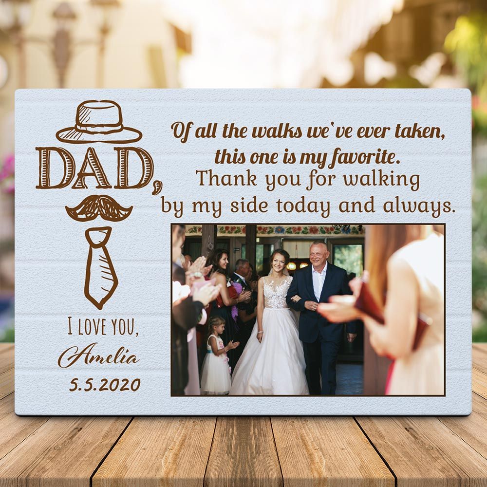 Gifts For Dad  From Daughter Personalized Custom Photo Desktop Plaque