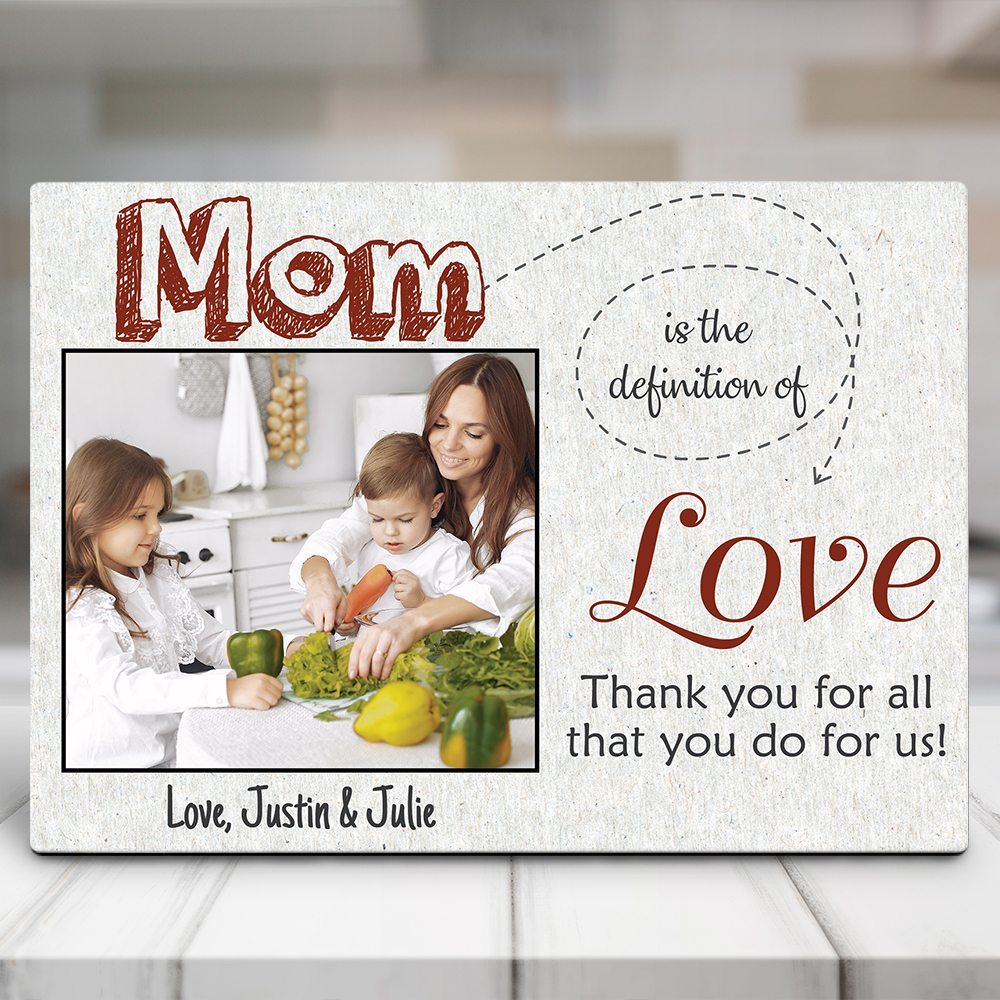 Mom is The Definition of Love Plaque Desktop Plaque Personalized Gift