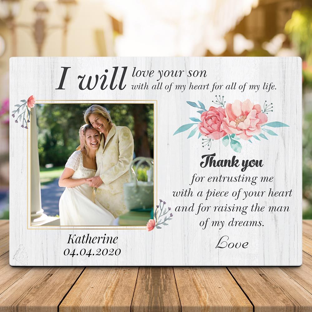 I Will Love Your Son â€“ Mother Of The Groom Gift Photo Plaque - Gift