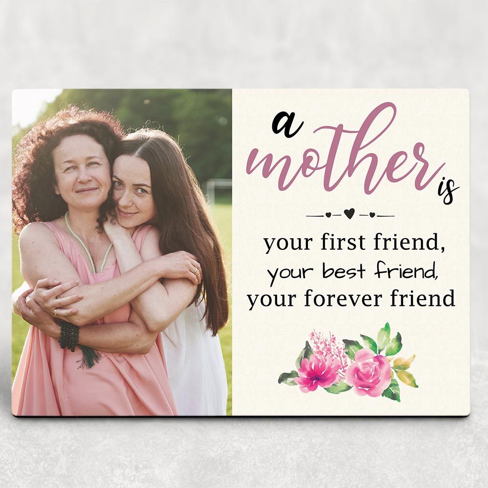 Mom Best Friend Gift From Daughter Custom Desktop Photo Plaque