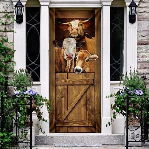 Cow Cattle Door Cover PANDC0017