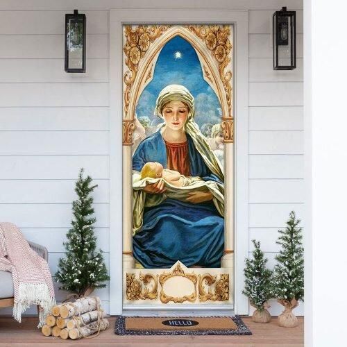 Mary Gives Birth To Jesus Door Cover PANDC0048