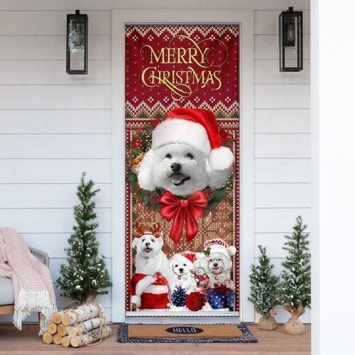 Christmas Begins With Bichon Frise Door Cover PANDC0005