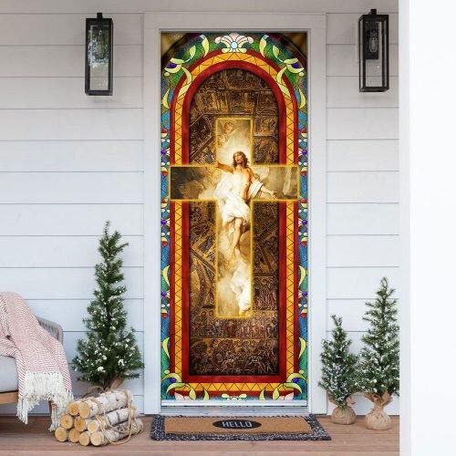 Our Savior Jesus Christ Cross Door Cover