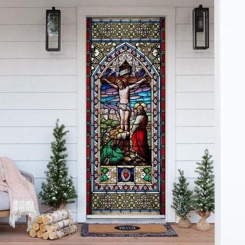 Jesus On Cross Door Cover