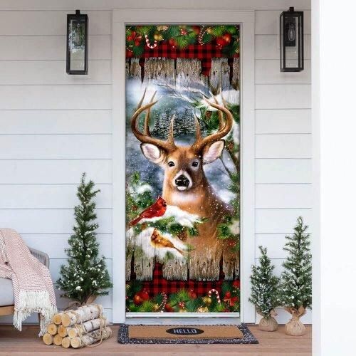 Deer Christmas Door Cover PANDC0026