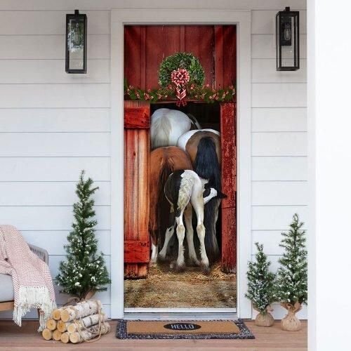 Funny Family Horse 2 Door Cover