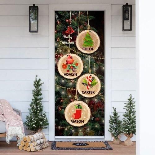 Personalized Christmas Family Door Cover