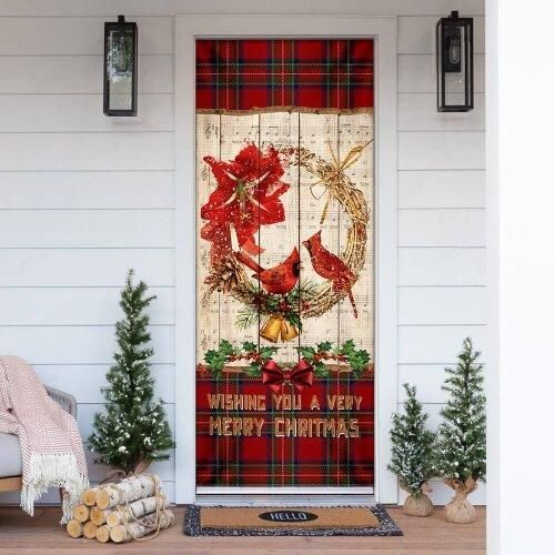Cardinal A Very Merry Christmas Door Cover