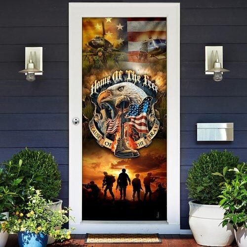 Veteran Home Of The Free Because Of The Brave Door Cover
