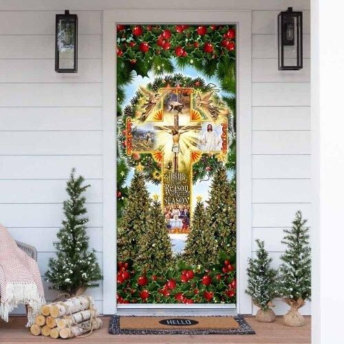 Jesus Is The Reason For The Season. Christmas Door Cover Block Of Gearâ„¢