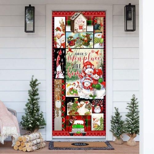 Thereâ€™s Snow Place Like Home Snowman Door Cover