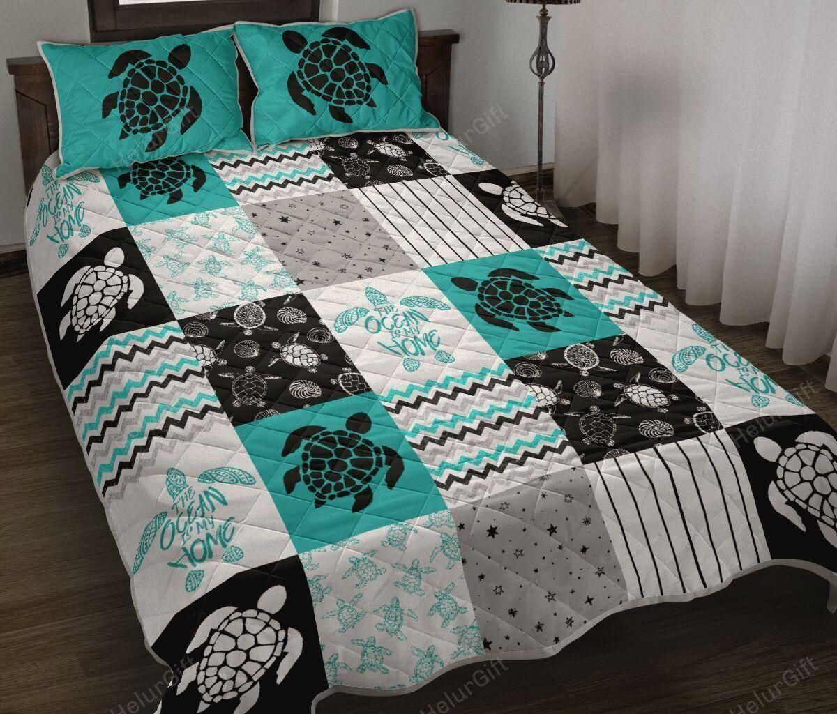 Turtle the ocean is my home Quilt Set