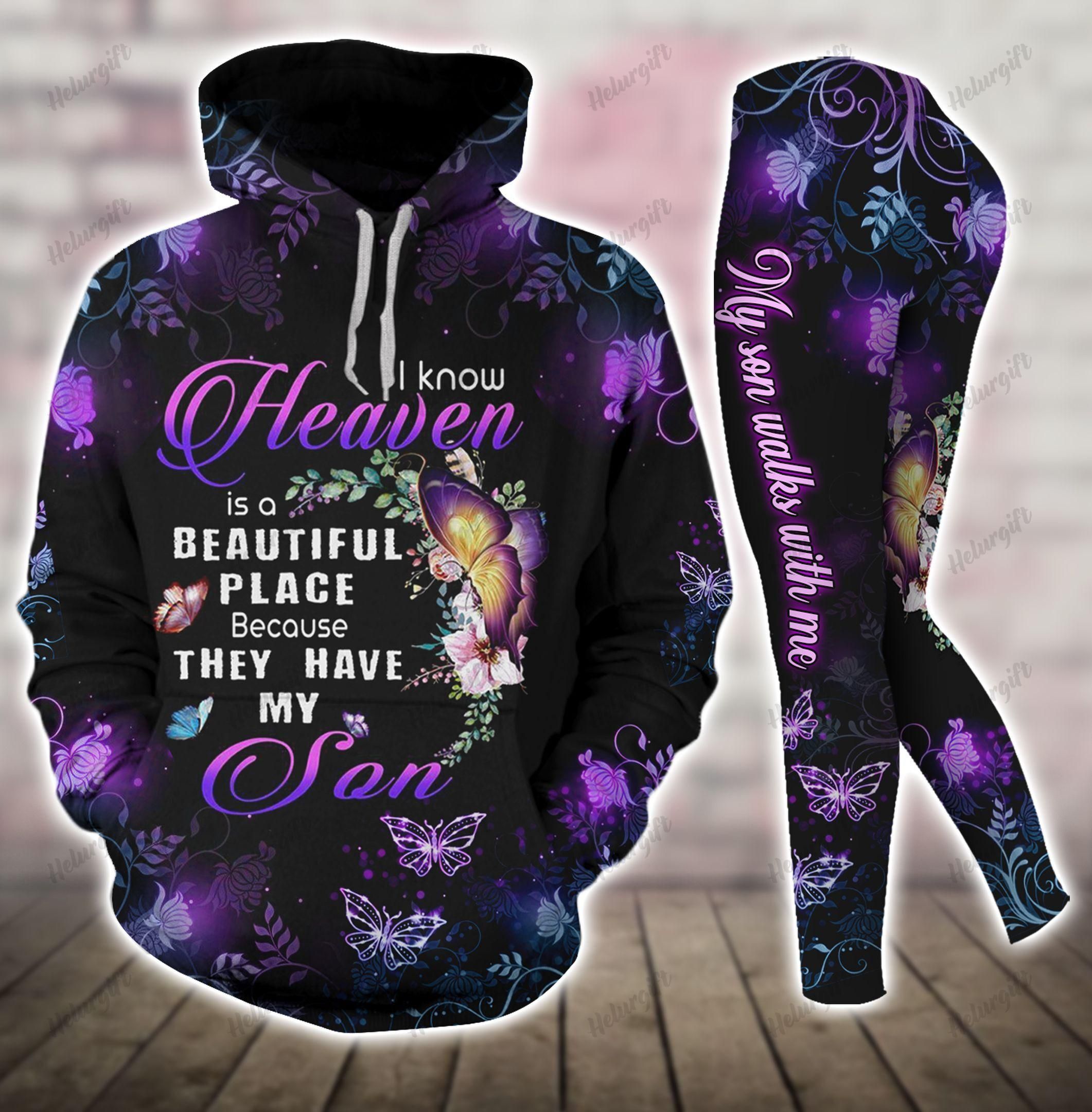 I Know Heaven Is A Beautiful Place Hoodie Set