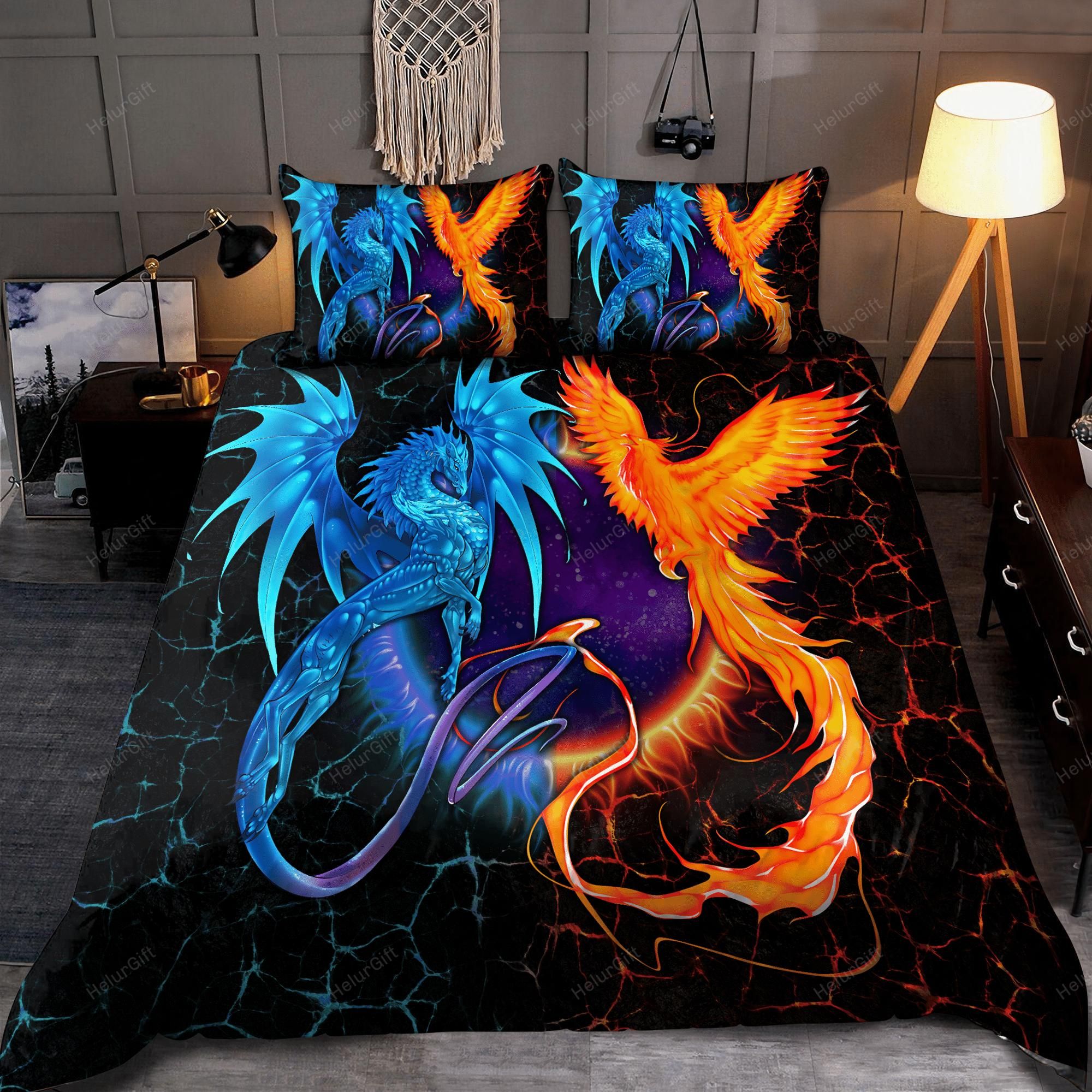 Dragon & phoenix bedding set