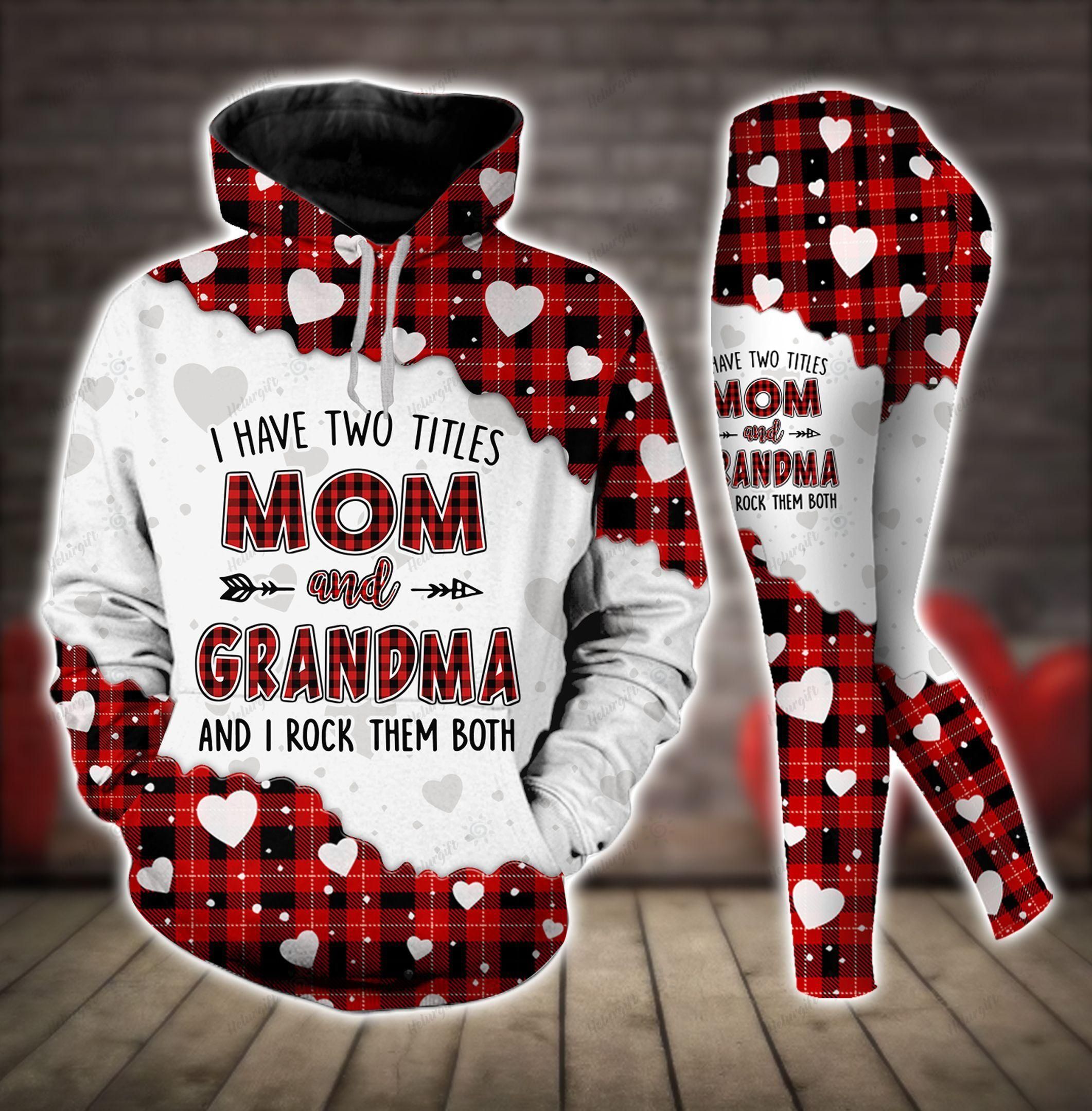 Two Titles Mom & Grandma Hoodie Set