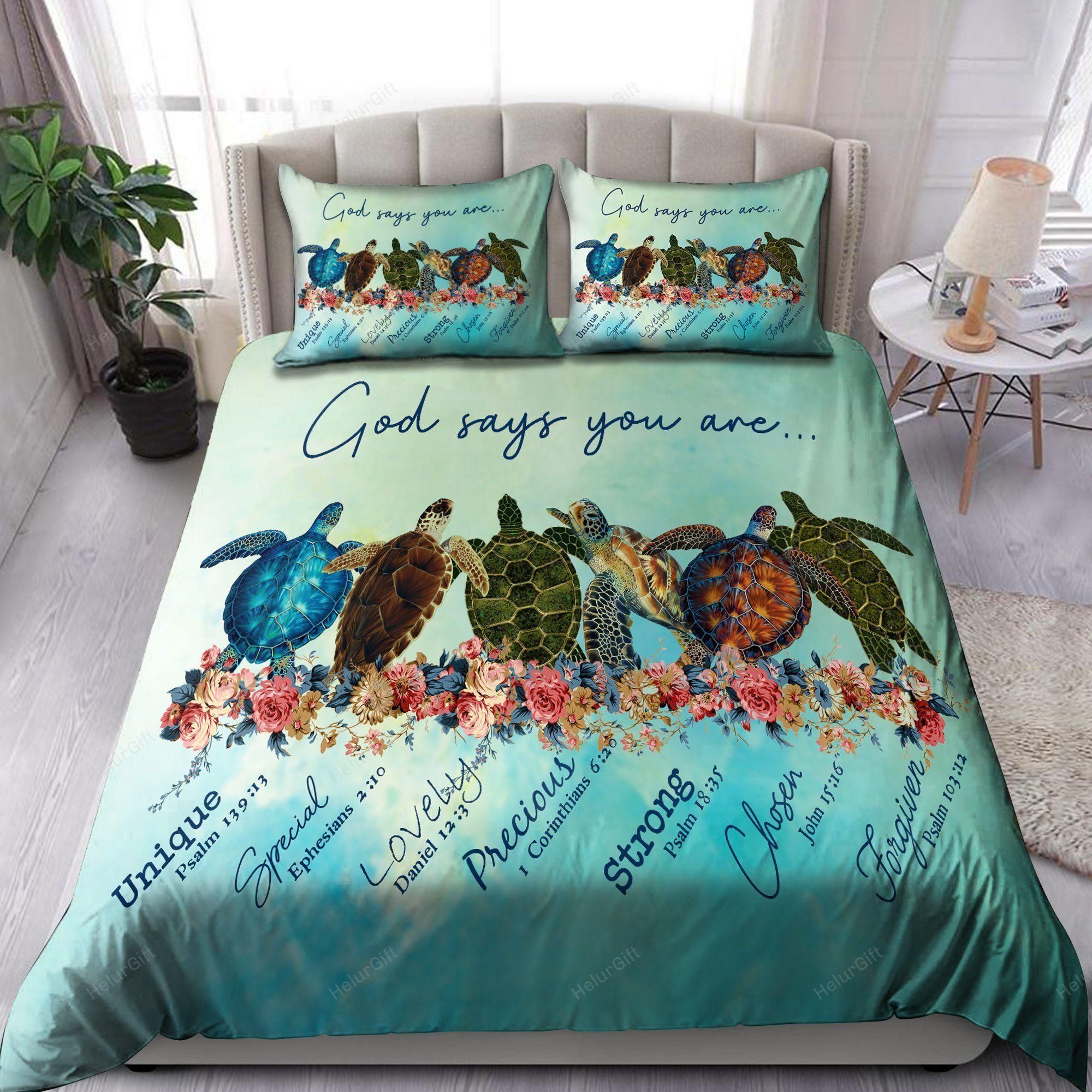 Turtle-God Says You Are Bedding Set