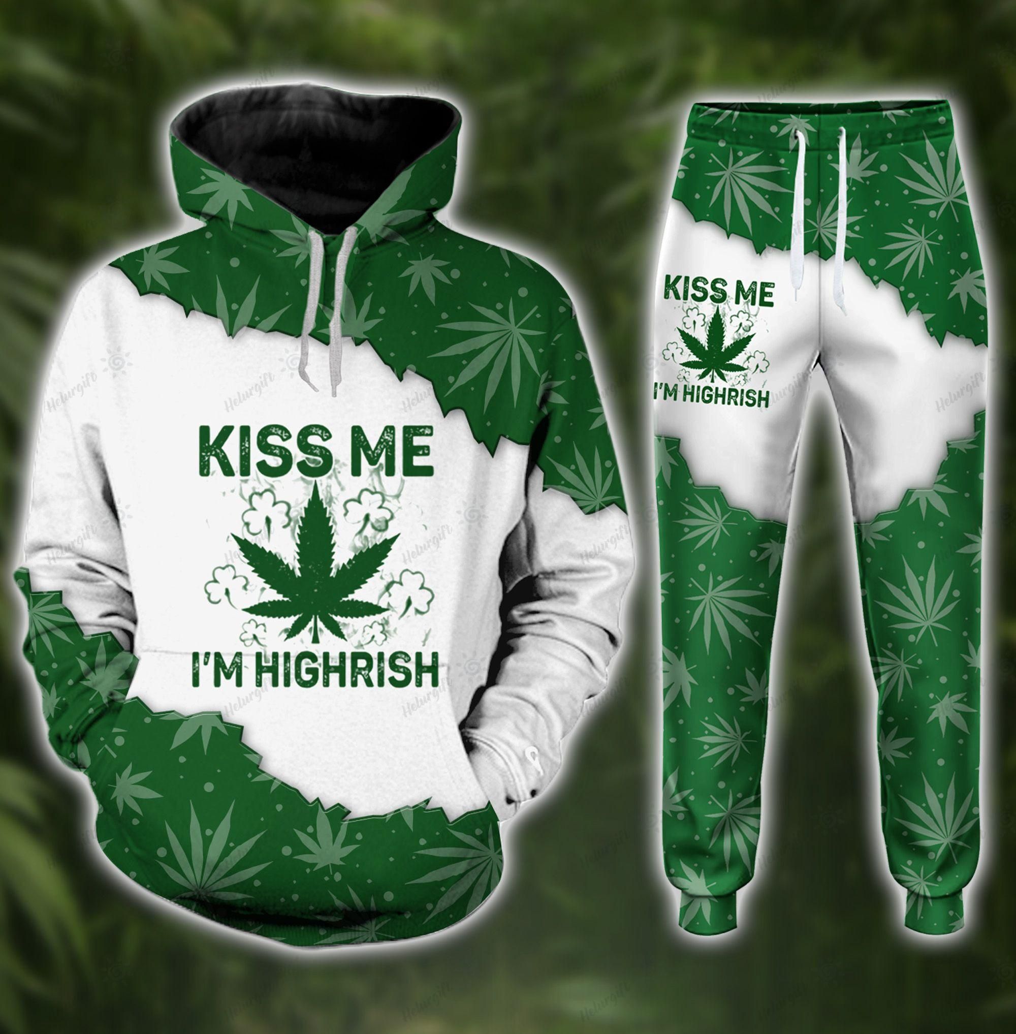 Kiss Me I'm Highrish Hoodie Set