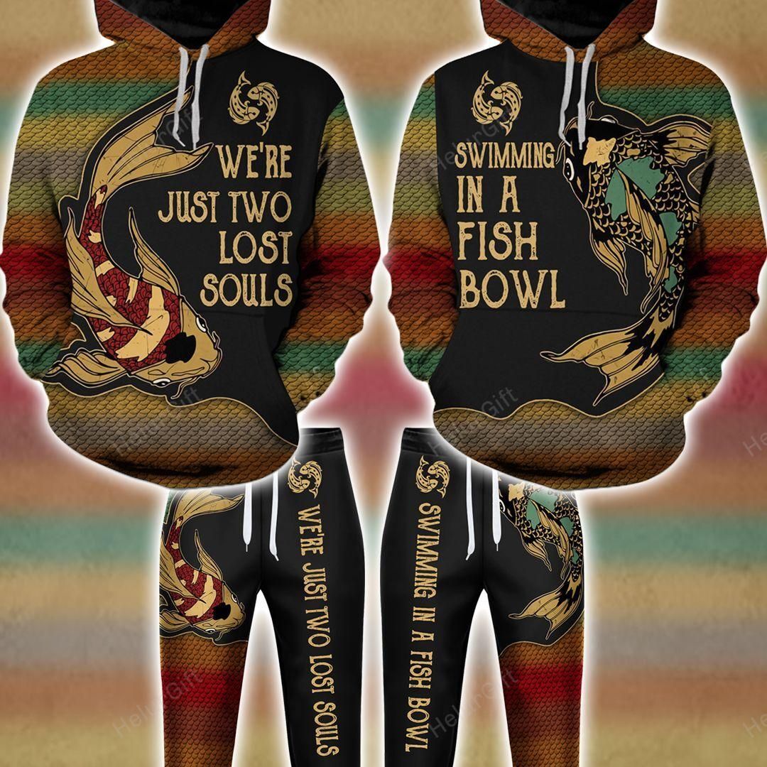Fish Country Combo Couple Hoodie Set