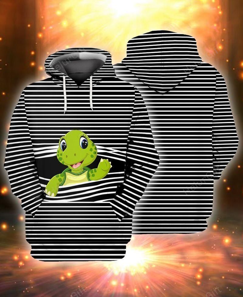 Turtle Waving 3D All Over Printed Shirt, Sweatshirt, Hoodie, Bomber Jacket Size S - 5XL