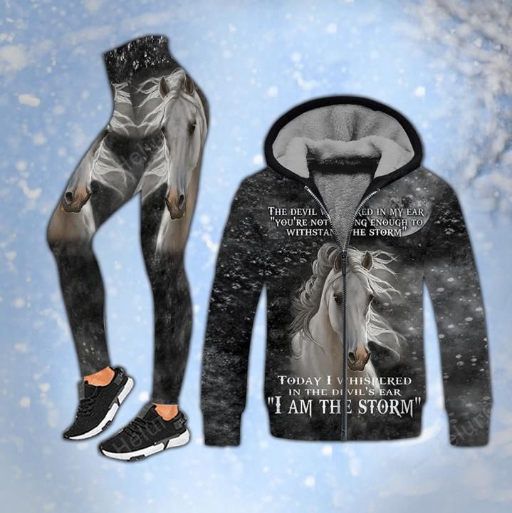 I Am The Storm Horse Warm Hoodie And Legging
