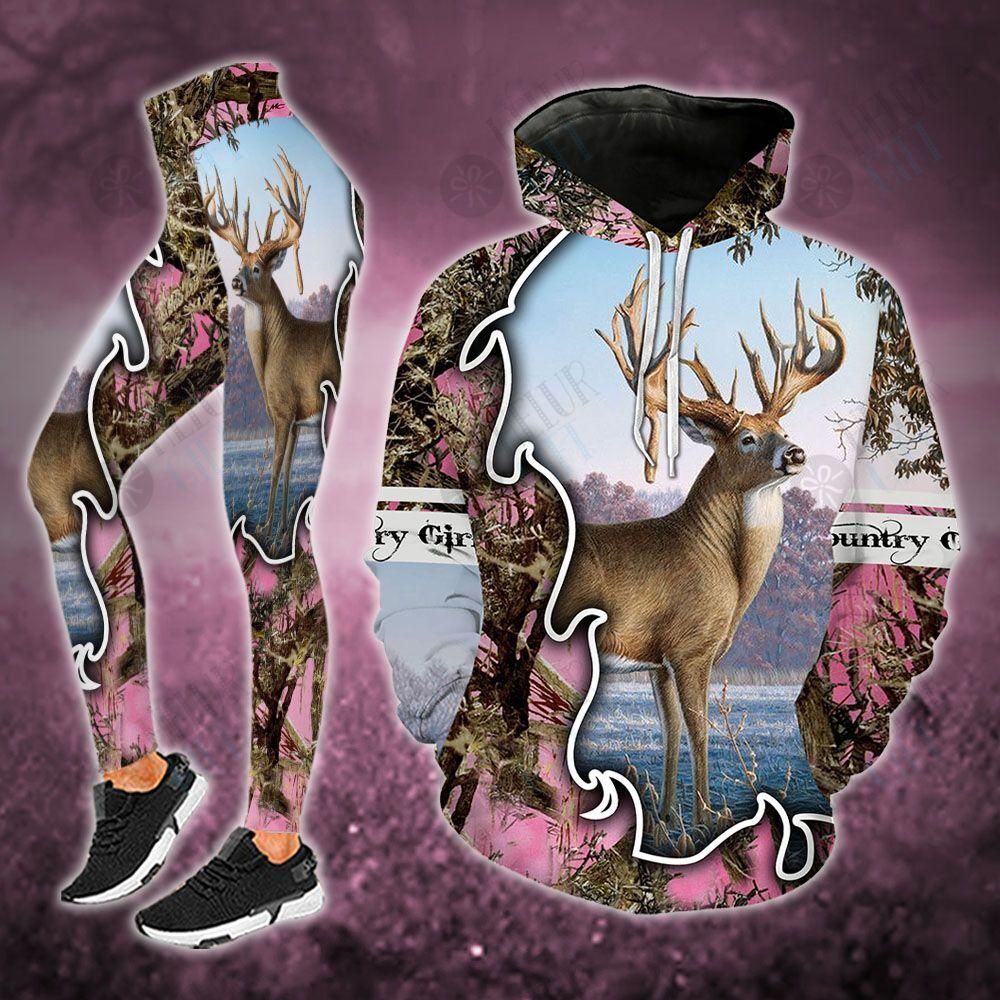 Deer Hunting Art Hoodie Set