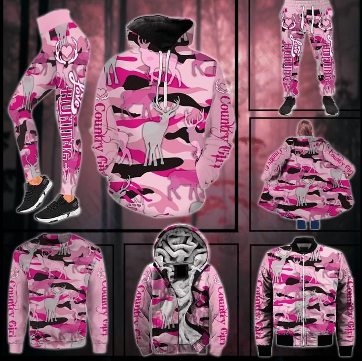 Country Girl Love Hunting Pink Camo Winter Clothes PAN3DSET0075