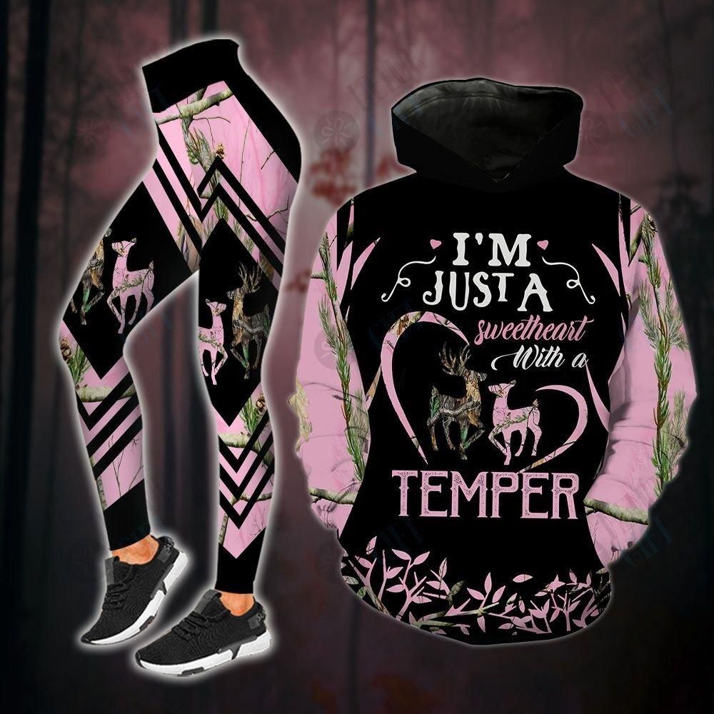 I'm Just A Sweetheart With A Temper Hoodie Set