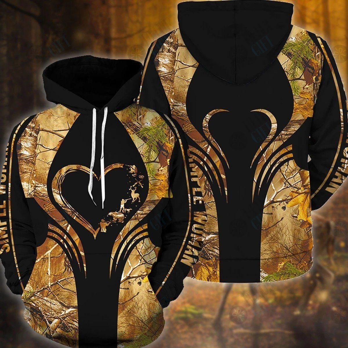 Love Hunting 3D All Over Print Clothes Just Love Deer Heart