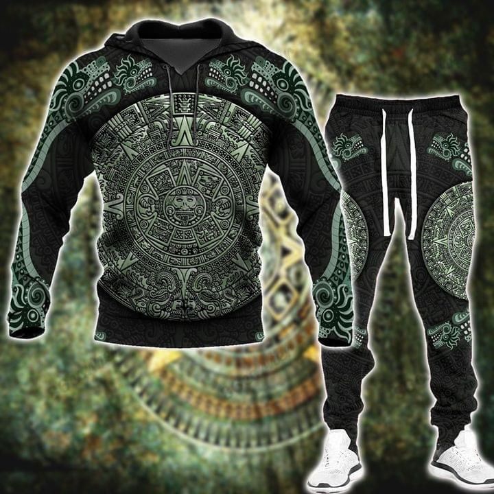 Dragon Aztecient Mayan Calendar Hoodie And Long Pants