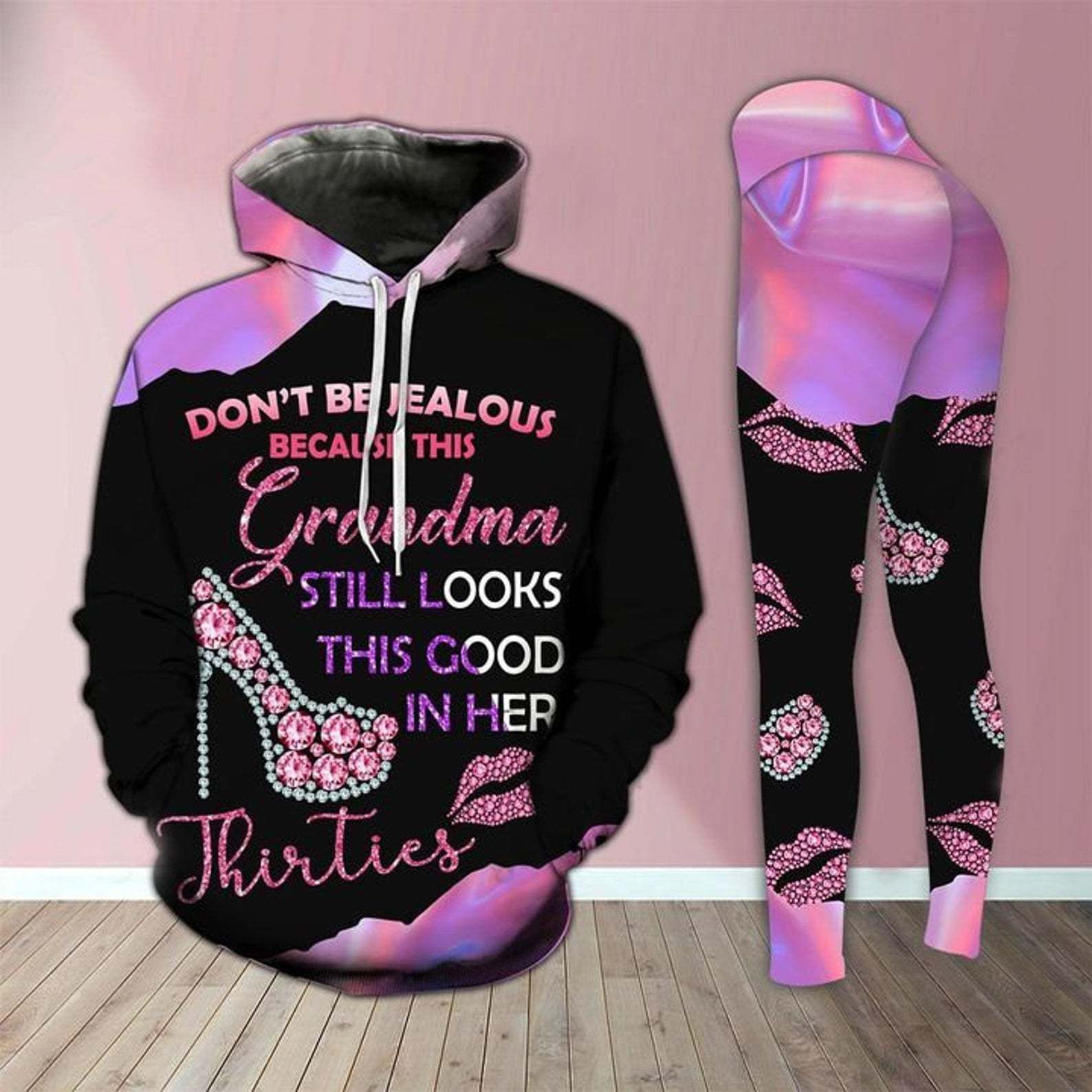 Thirties Grandma Mother's Day Gift Hoodie And Legging Set Don't Be Jealous