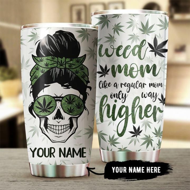 Custom Name Cannabis Weed Mom Mother's Day Gift Tumbler