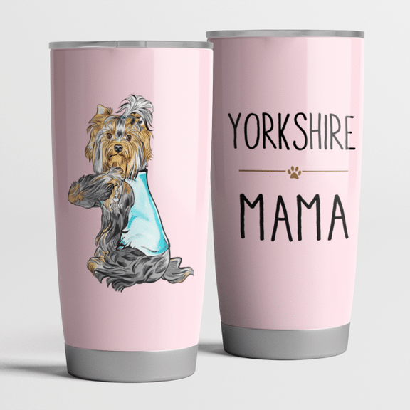 I Love You Mom Yorkshire Mama Strong Mother's Day Gift Tumbler