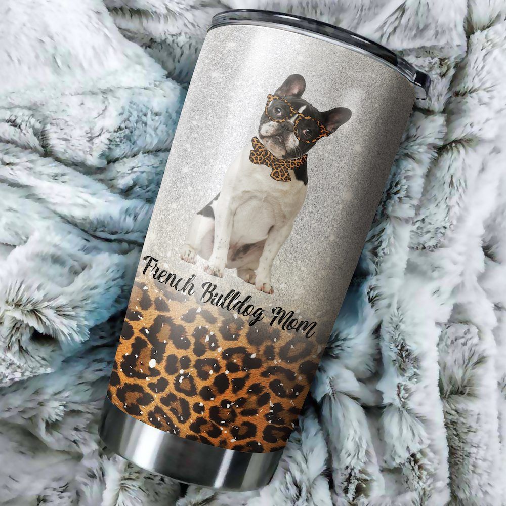 French Bulldog Mom Leopard Dog Mother's Day Gift Tumbler