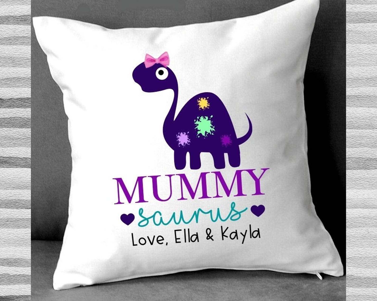 MummySaurus Custom Name Gift Pillow