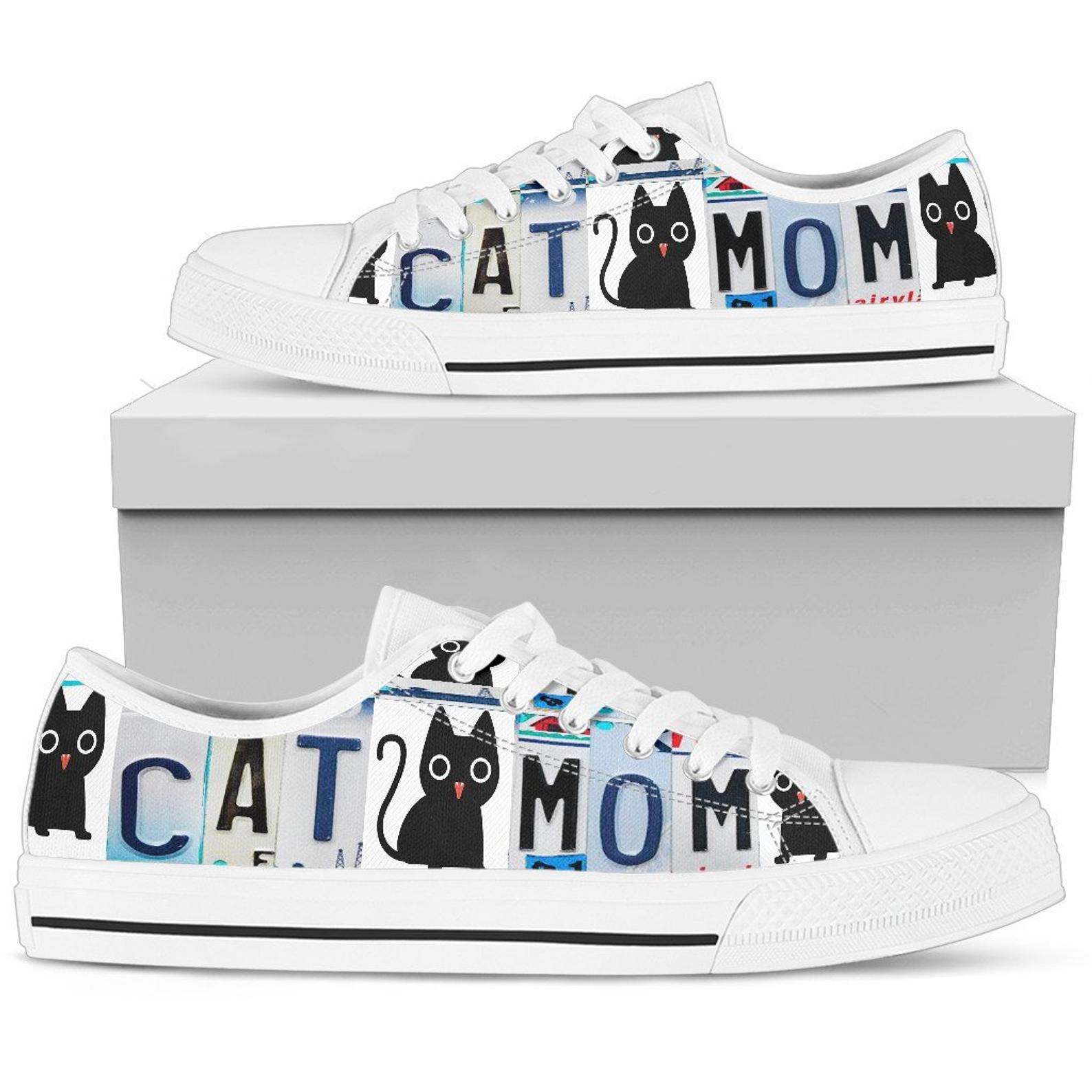 Black Cat Mom Mother's Day Gift Low Top Shoes
