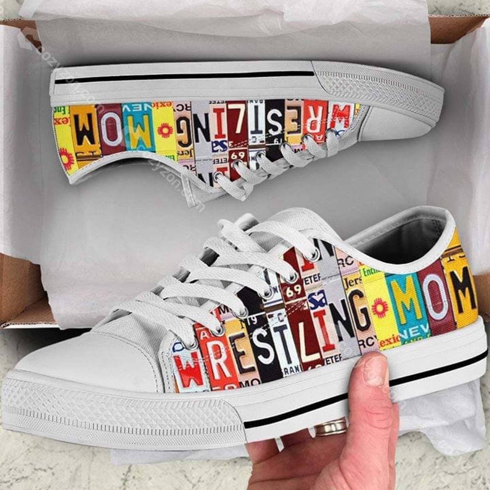 Wrestling Mom Mother's Day Gift Low Top Shoes