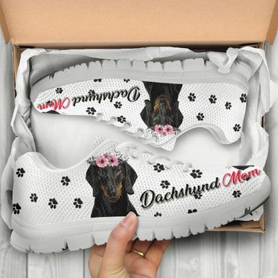 Dachshund Mom Mother's Day Gift White Sneaker Shoes