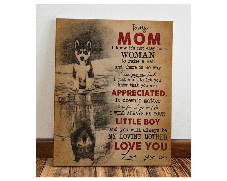 Mother's Day Gift To My Mom From Wolf Son Poster Wall Art