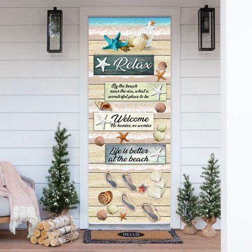 Life Is Better At The Beach Door Cover PAN
