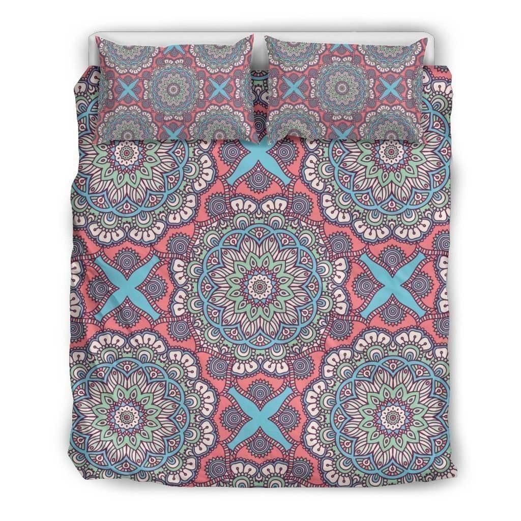 Pastel Mandala Bohemian Pattern Print Duvet Cover Bedding Set