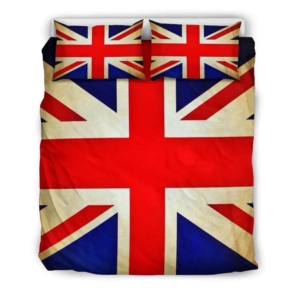 Bright Union Jack British Flag Print Duvet Cover Bedding Set