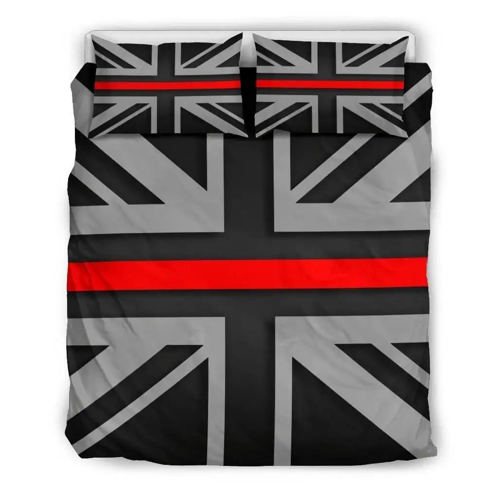 Thin Red Line Union Jack Duvet Cover Bedding Set