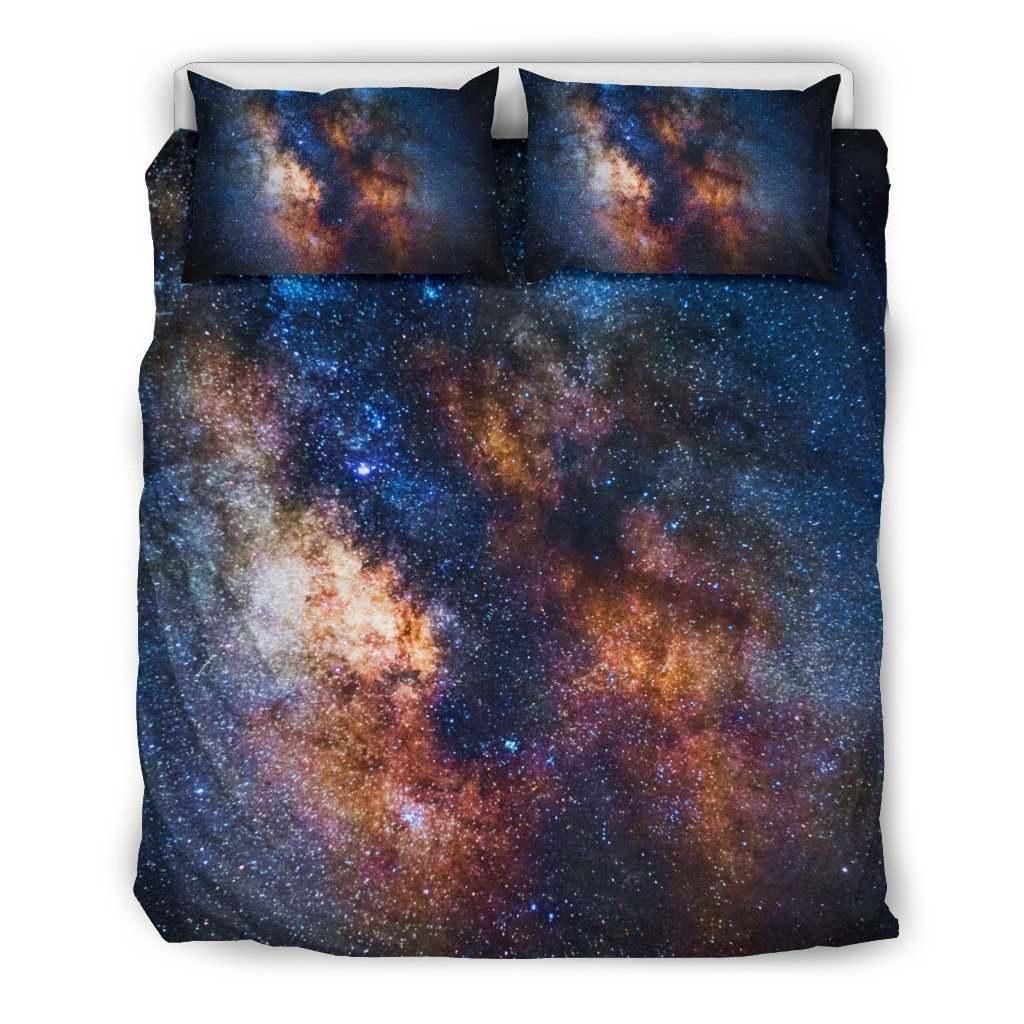 Milky Way Universe Galaxy Space Print Duvet Cover Bedding Set